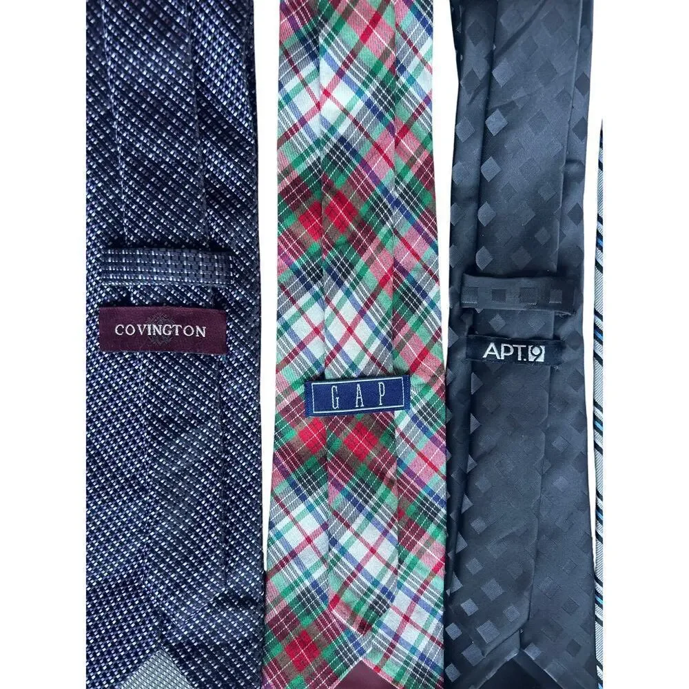 7 Men’s Ties NWOT Name Brand Neckties Gap Covington Cintas Apt 9 Pierre Cardin